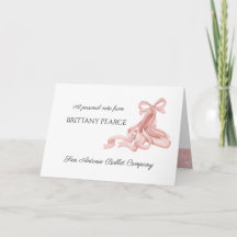 Cartes de remerciement de danse Cartes de chaussur
