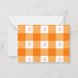 Cartes de remerciement de fête de citrouille avec