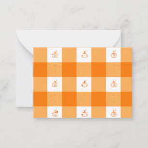 Cartes de remerciement de fête de citrouille avec