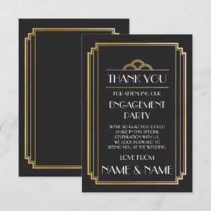 Cartes de remerciement de fiançailles de mariage A