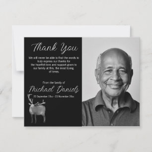 Cartes de remerciement de funérailles de buck avec