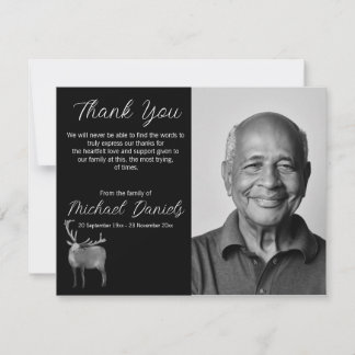 Cartes de remerciement de funérailles de buck avec