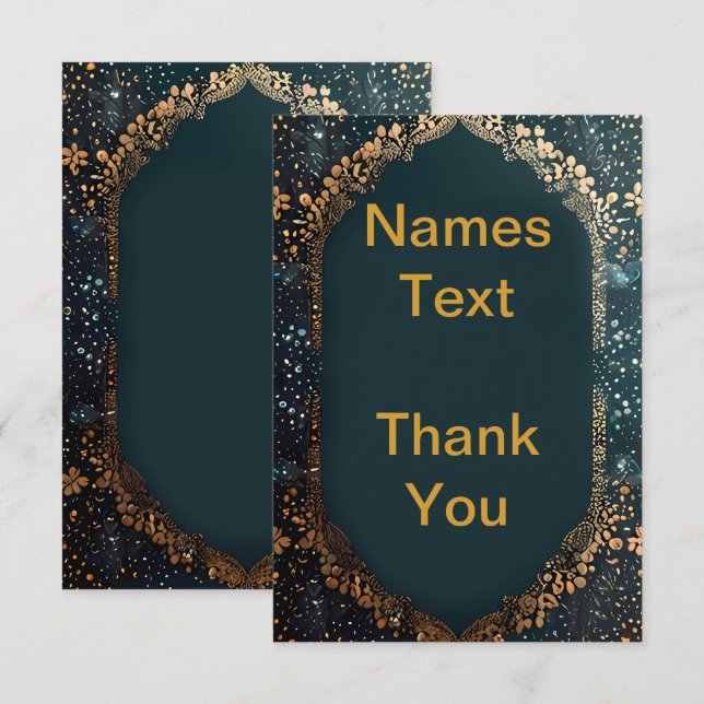 Cartes de remerciement de mariage (Devant / Derrière)