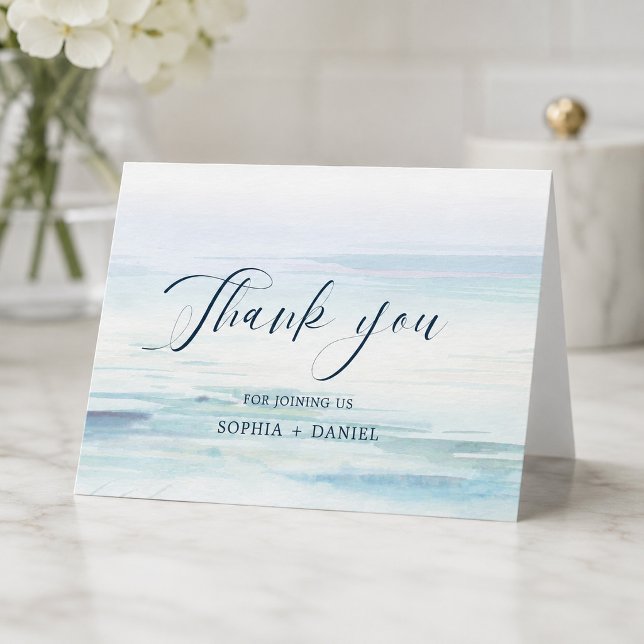 Cartes de remerciement de mariage à la plage (Créateur téléchargé)