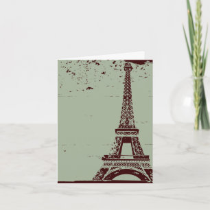 Cartes de remerciement de mariage à la Tour Eiffel