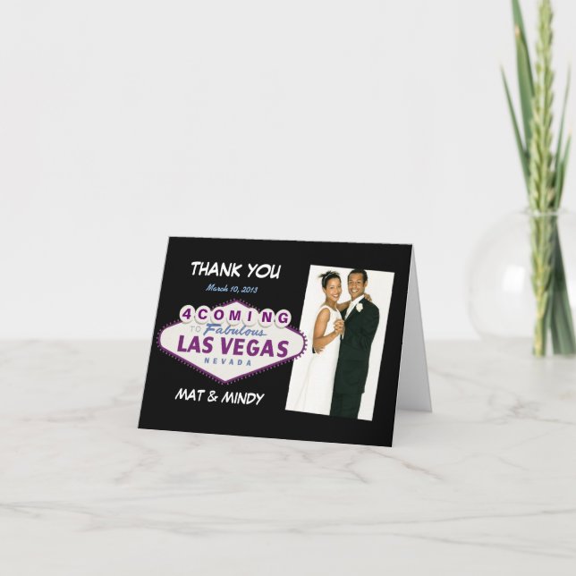 Cartes de remerciement de mariage à Las Vegas (Devant)