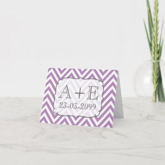 Cartes de remerciement de mariage à monogramme Che