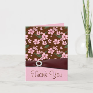 Cartes de remerciement de mariage aux fleurs de ce