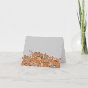 Cartes de remerciement de mariage avec feuilles