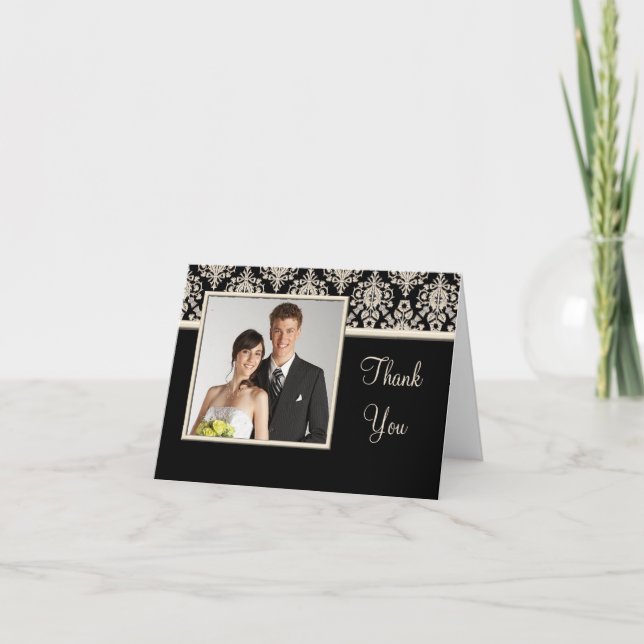 Cartes de remerciement de mariage avec photo (Devant)