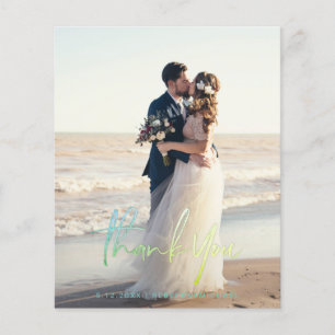 Cartes de remerciement de mariage avec photo de sc
