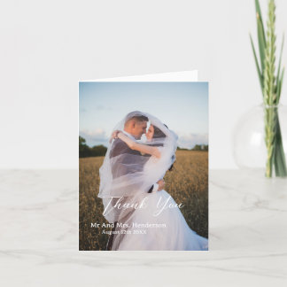 Cartes de remerciement de mariage avec photo perso