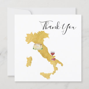 Cartes de remerciement de mariage Benvenuti Italia