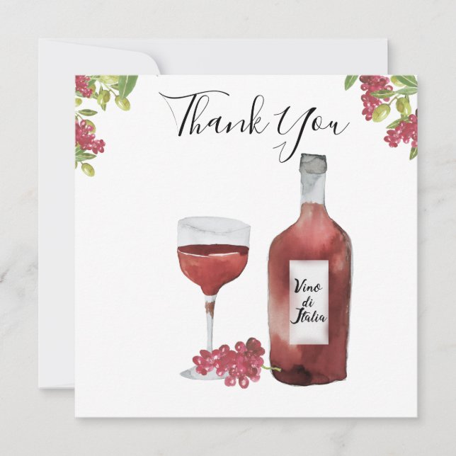 Cartes de remerciement de mariage Benvenuti Italia (Devant)