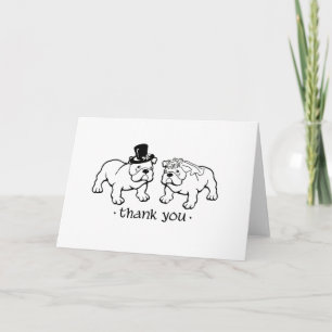 Cartes de remerciement de mariage Bulldog