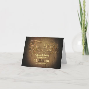 Cartes de remerciement de mariage calligraphiées d