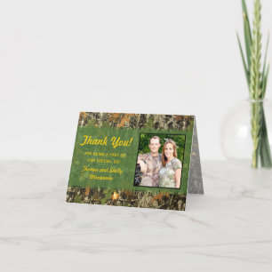 Cartes de remerciement de mariage camouflage