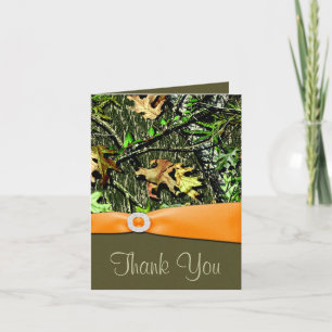 Cartes de remerciement de mariage camouflage de ch
