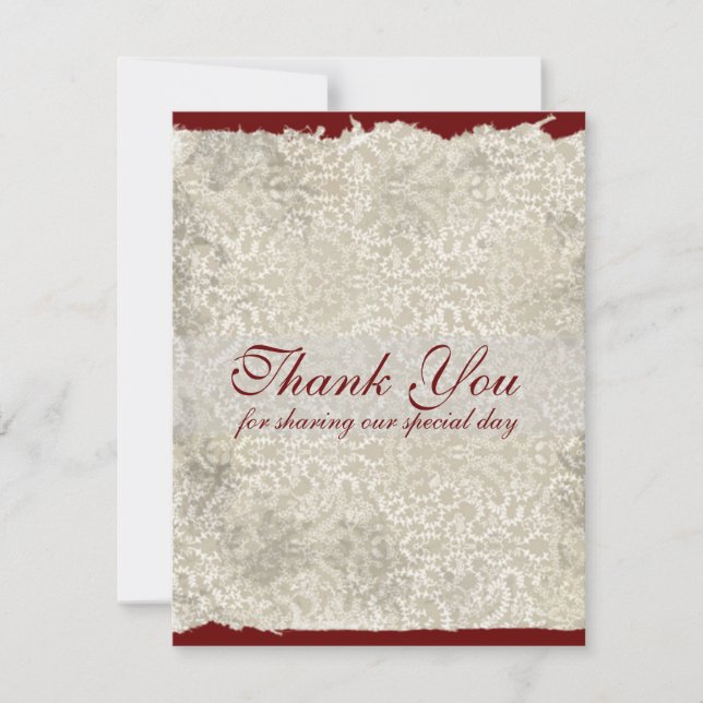 Cartes de remerciement de mariage classiques en Da (Devant)