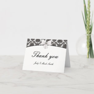 Cartes de remerciement de mariage Damask Elegance