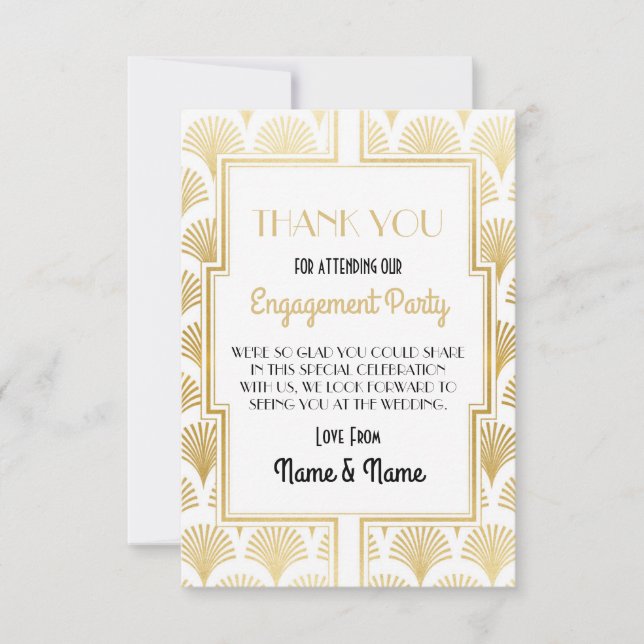 Cartes de remerciement de mariage de fiançailles a (Devant)