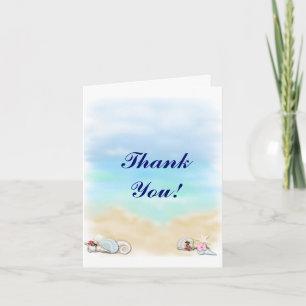 Cartes de remerciement de mariage de la plage Seas
