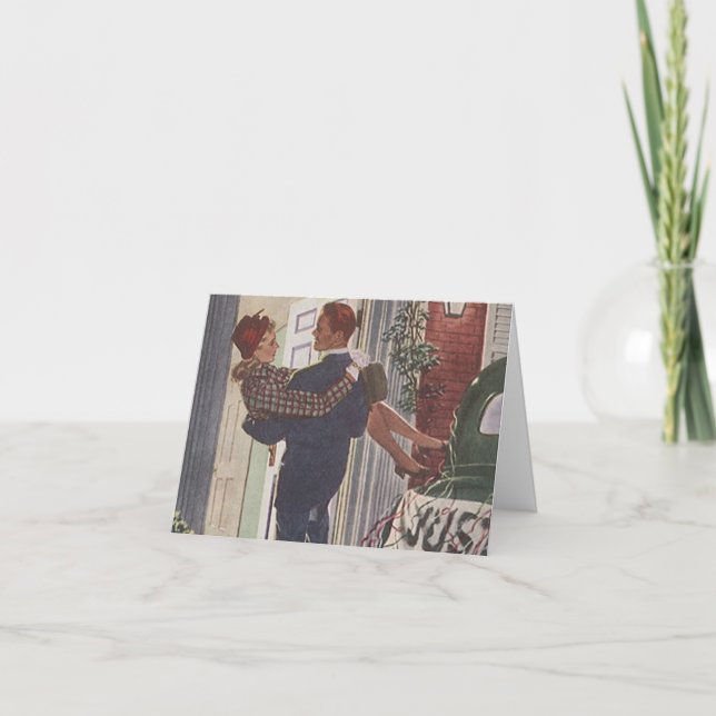 Cartes de remerciement de mariage de style rétro p (Devant)