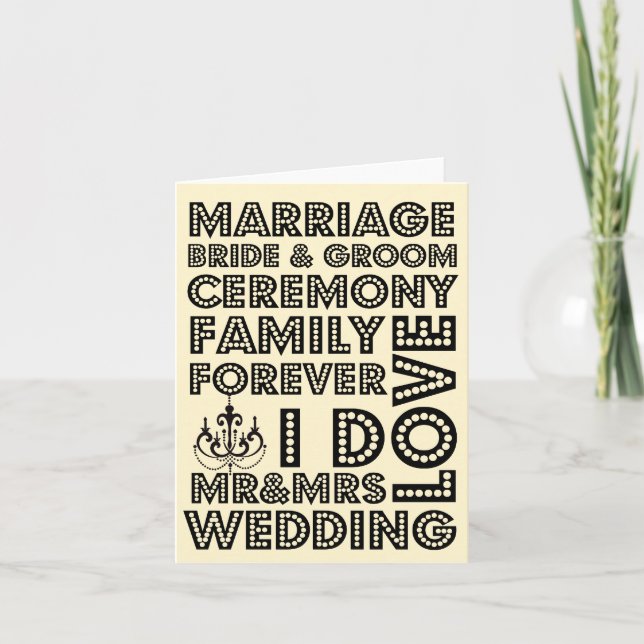 Cartes de remerciement de mariage de style Vegas (Devant)