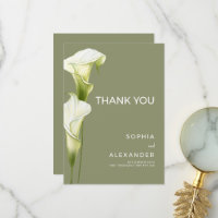 Cartes de remerciement de mariage "Delicate Calla