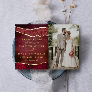 Cartes de Remerciement de Mariage Élégantes en Aga