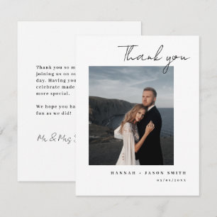 Cartes de remerciement de mariage élégantes modern
