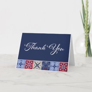 Cartes de remerciement de mariage en carreaux de T