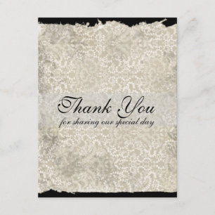 Cartes de remerciement de mariage en Damas classiq