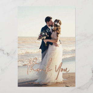 Cartes de remerciement de mariage en véritable feu