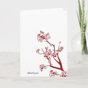 Cartes de remerciement de mariage Fleur de cerisie