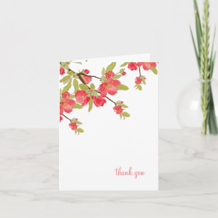 Cartes de remerciement de mariage Fleurs d'arbre r