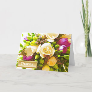 Cartes de remerciement de mariage florales