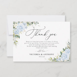Cartes de remerciement de mariage florales Hortens