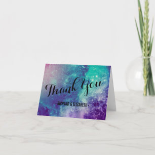 Cartes de remerciement de mariage Galaxie fumée