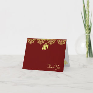 Cartes de remerciement de mariage Ganesh