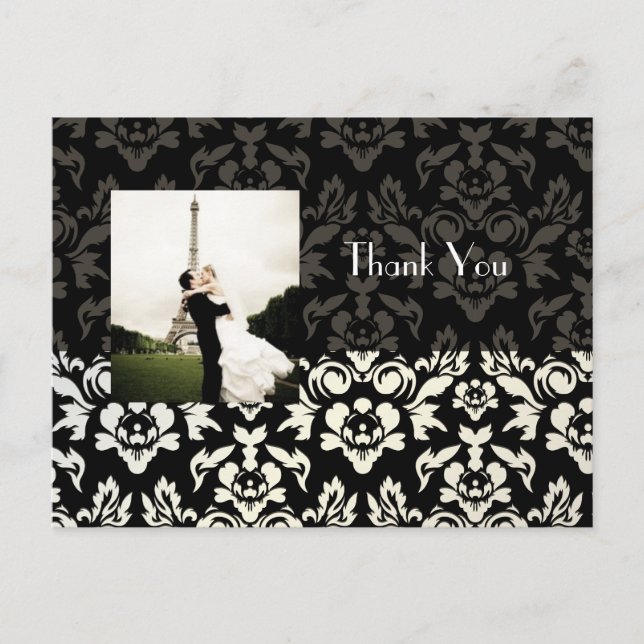 Cartes de remerciement de mariage insérez votre ph (Devant)