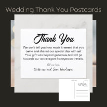 Cartes de remerciement de mariage Merci