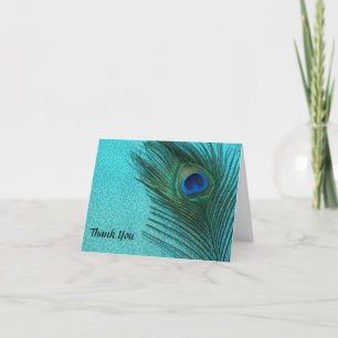 Cartes de remerciement de mariage Metallic Aqua Pa