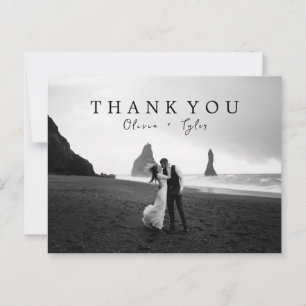 Cartes de remerciement de mariage modernes et simp