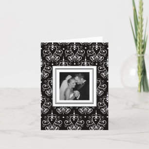 Cartes de remerciement de mariage Noir & Blanc
