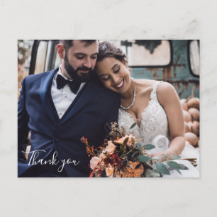 Cartes de remerciement de mariage personnalisées a