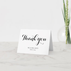 Cartes de remerciement de mariage personnalisées b