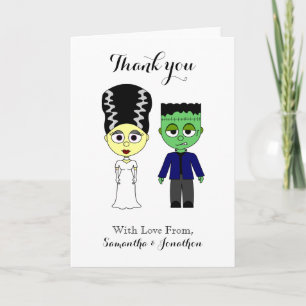 Cartes de remerciement de mariage pour couples sur