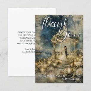 Cartes de remerciement de mariage pour jardin roma