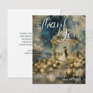 Cartes de remerciement de mariage pour jardin roma